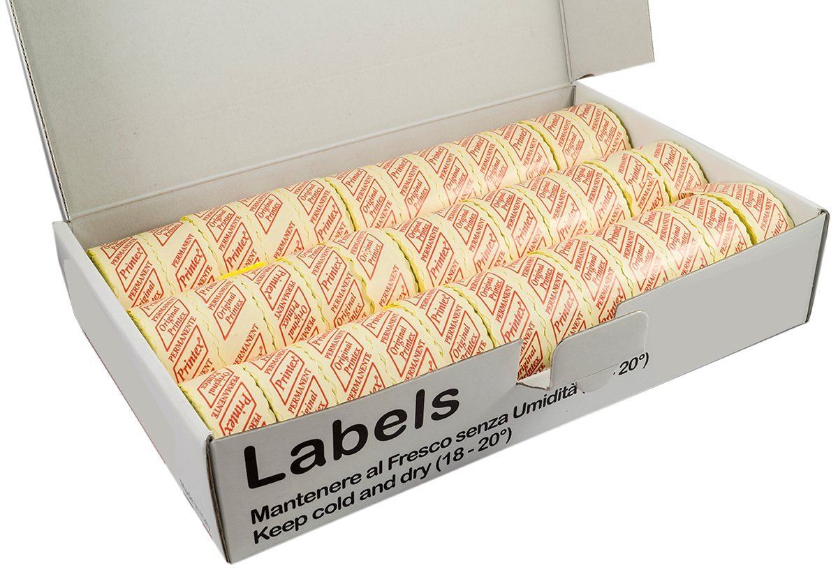 Set 36 Pz Rotoli Etichette Per Prezzatrice Etichettatrice Permanente 26x12 moc