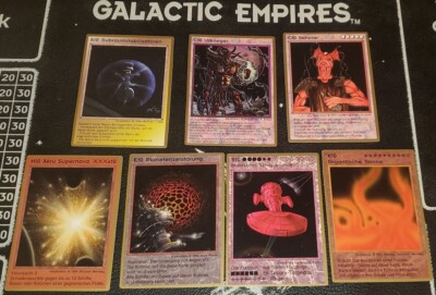 Galactic Empires CCG German Gold Border Complete Set 299 Cards All 7 Entity