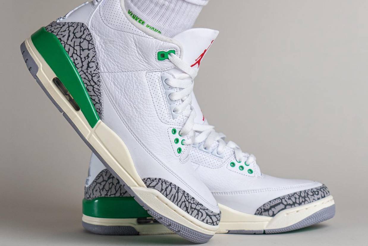 Pre-owned Jordan Nike Women's Air  3 Retro Lucky Green Ck9246-136 Us 5-15 Brand