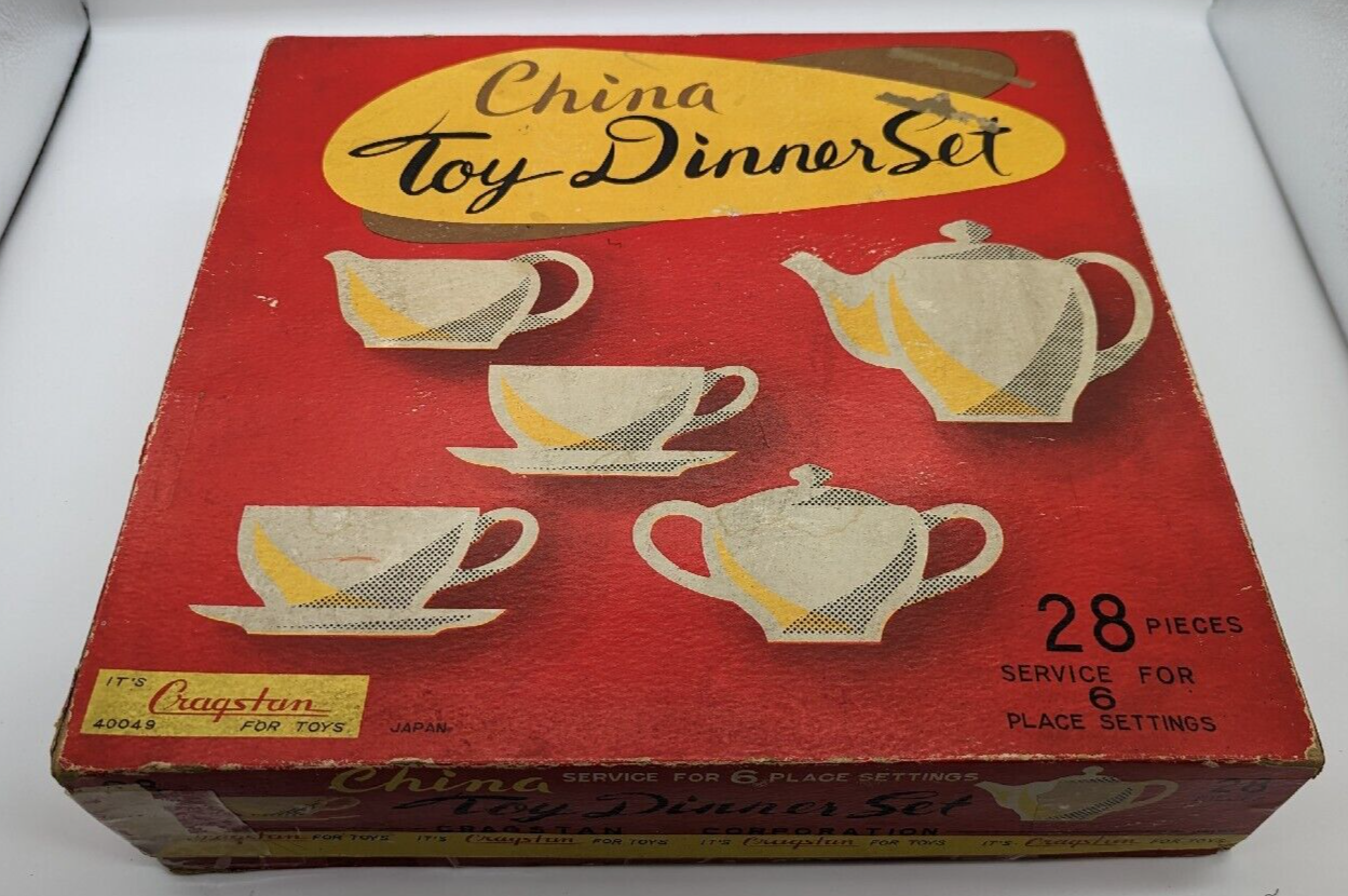 Rose、*****、JAPAN食器&皿セット Vintage Moss Rose Toy Dinner set 26 pieces in original box
