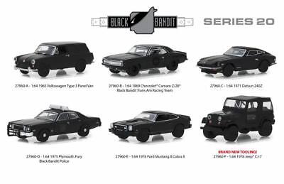 GREENLIGHT 27960 BLACK BANDIT SERIES 20, SET OF 6 CARS GREENLIGHT 27960 BLACK BANDIT SERIES 20, SET OF 6 CARS