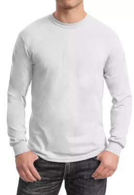 Men's Cotton Blend Heavyweight Long Sleeve Crew Neck Shirt ( Sizes, S-3XL ) NWT