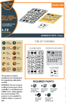 Clear Prop! CPA72026 Ki-51 Sonia detail set (all versions) for CP kits