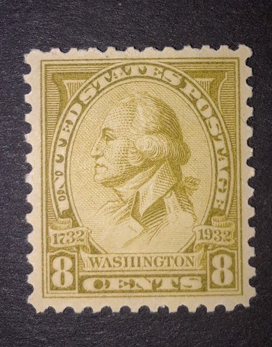 Travelstamps: 1932 US Stamps Scott # 713, mint og, mnh Washington, 8 cents, mint