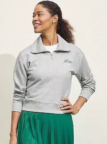 Prince Pickleball Target French Terry 1/4 Zip Pullover Gray