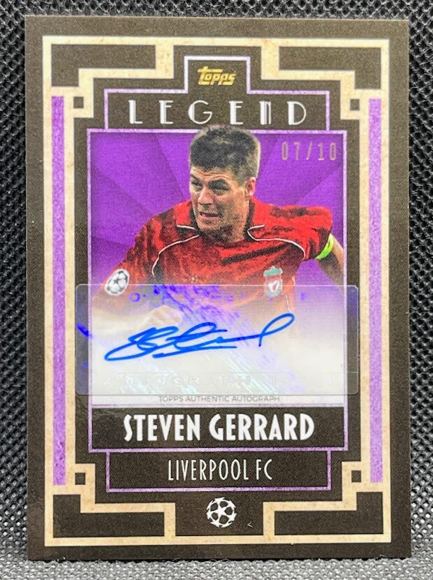 お値下げ　Steaven Gerrard サイン入りシャツ　証明書付き 2021-22 Topps Deco UCL =Steven Gerrard= Legend Autograph