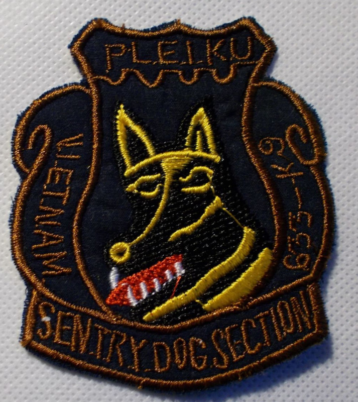 Ecusson / Patch - Usaf Vietnam 633rd K9 - Pleiku Sentry Dog Section