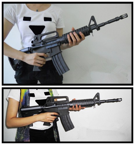1:1 Lifesize M4A1 Colt Carbine Rifle Soldier Toy PAPER MODEL