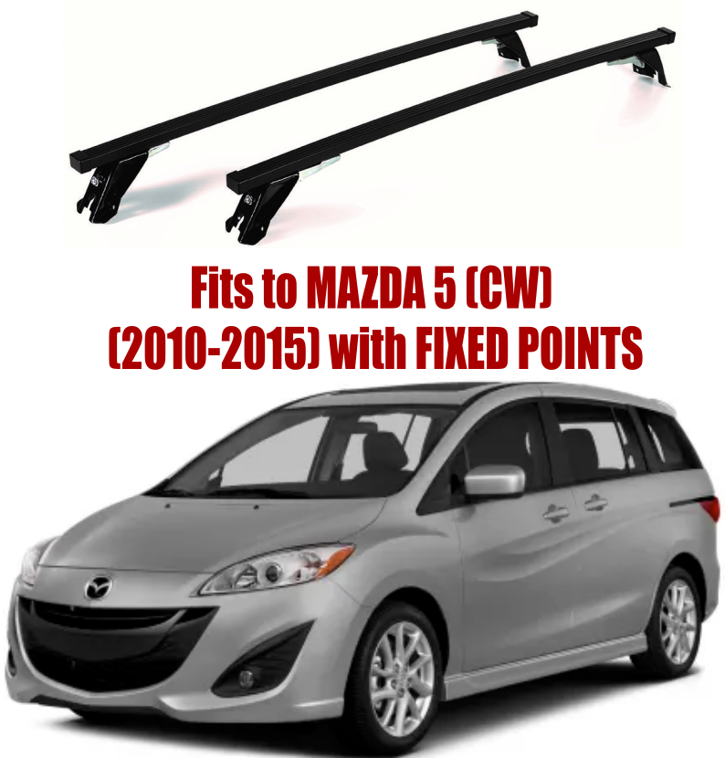 Premium Roof Rack Bars For MAZDA 5 CW 2010 2015 ST307 102M FIXED POINTS