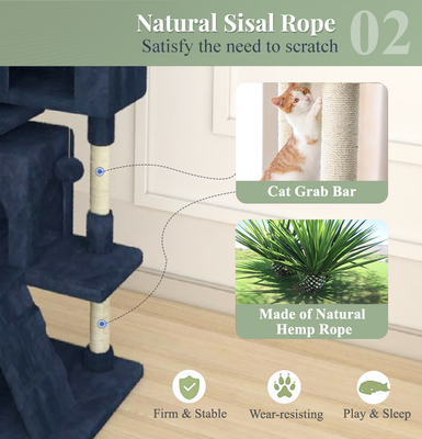 BestPet 54in Cat Tree Tower with Cat Scratching Posts Stand House Cat Condo
