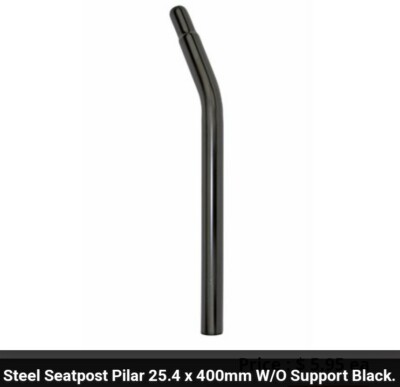 NEW BLACK LAID BACK BICYCLE SEAT POST 25.4MM,BMX CRUISER CHOPPER(CHROME  ALSO)