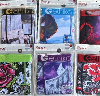5 Pack Ethika Men's The Staple Boxer Briefs (Random Color)