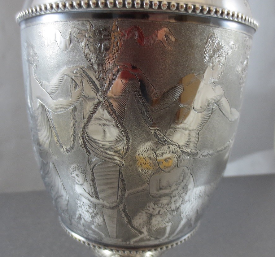 BIG FANTASTIC WINE CLARET JUG OR EWER. ELKINGTON CIRCA 1860. NEOCLASSICAL DESIGN