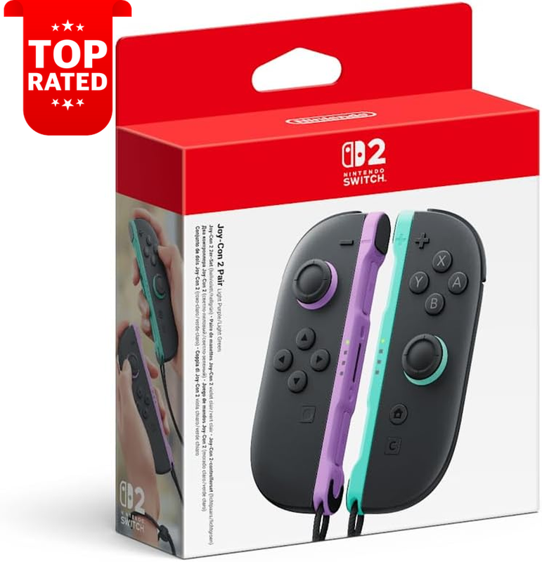 Joy-Con 2 Pair Light Purple Green Switch Controllers Console Accessory
