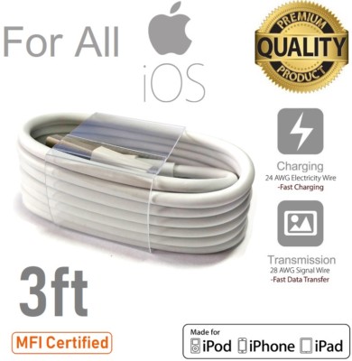 3ft,6ft,10ft Premium Cable For iPad 5,6, Pro,Air,Mini Charging Cord USB Charger