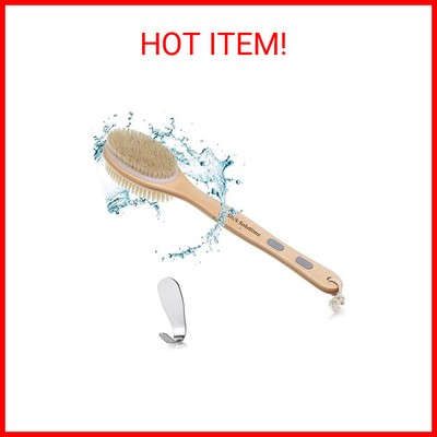 Slick- Shower Brush, Double Sided Shower Brush, Back Scrubber, Bath Brush, Back