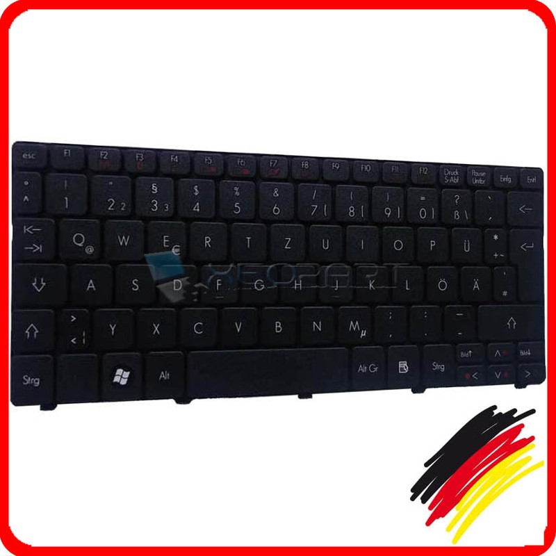 Qwertz  Tastatur Packard Bell Dot S2 Dot S Ze7  Deutsch Neu Schwarz