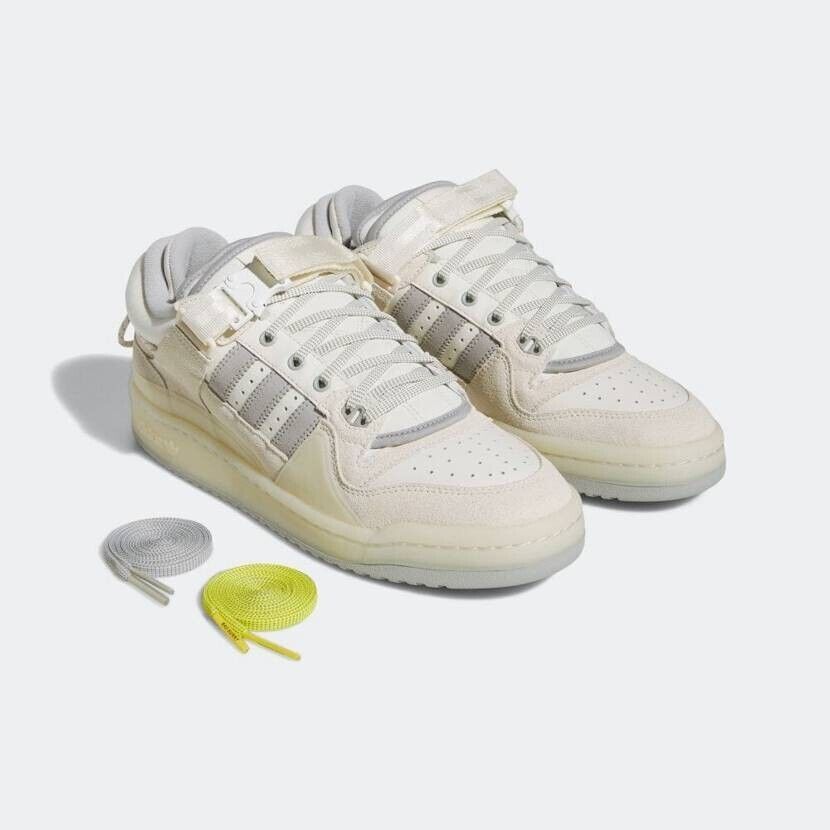 

Bad Bunny × adidas Forum Low White Bunny HQ2153 Кроссовки мужские US6-12, Белый, adidas Forum Low