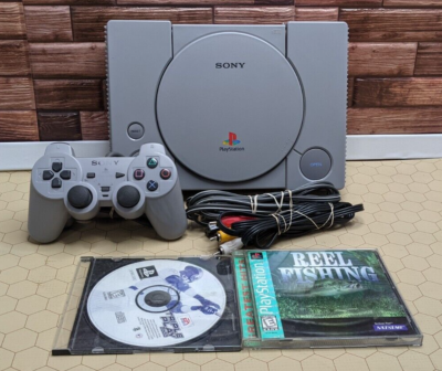 Sony Playstation One PS1 SCPH 7001 Console W Controller Games Tested Cleaned