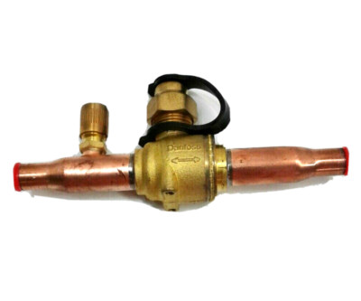 Danfoss Shut-Off Ball Valve GBC10s 009G8051 Straightway W/Access Port 3/8'' ODF