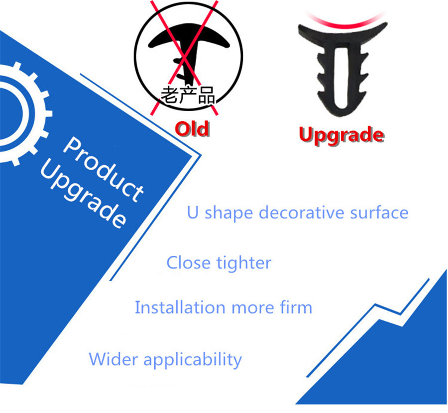 Upgrade Car Rubber Sound Seal Strip 1.6M U-Type Dashboard Edges Sealing Strip US