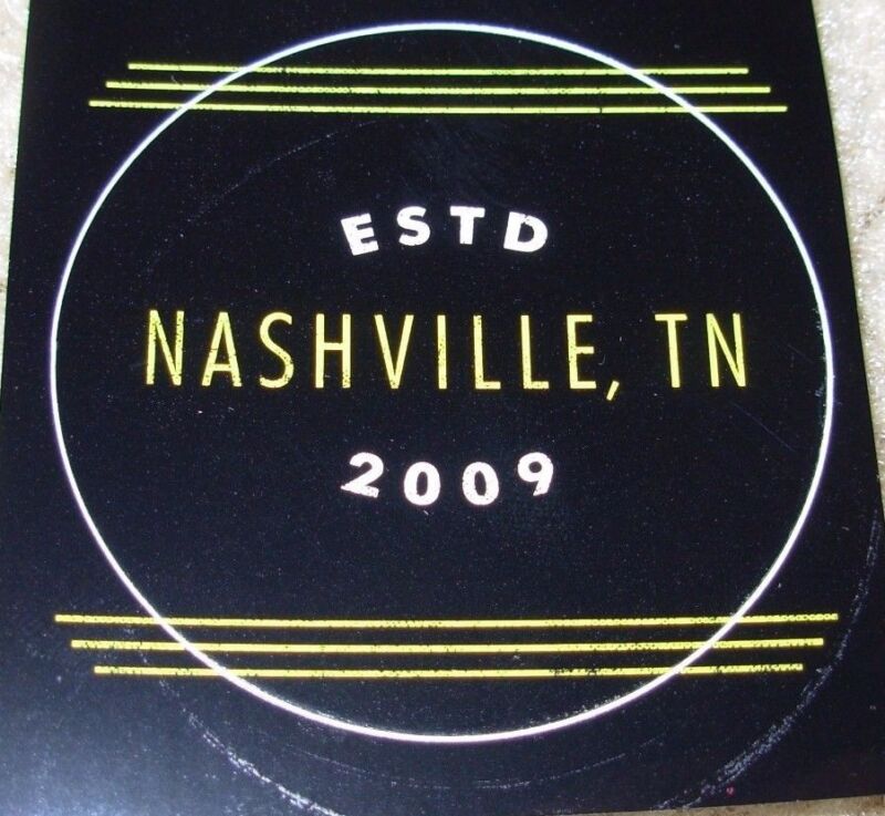 THIRD MAN RECORDS Black Yellow Sticker Nashville 2009 Logo Stripes Jack White