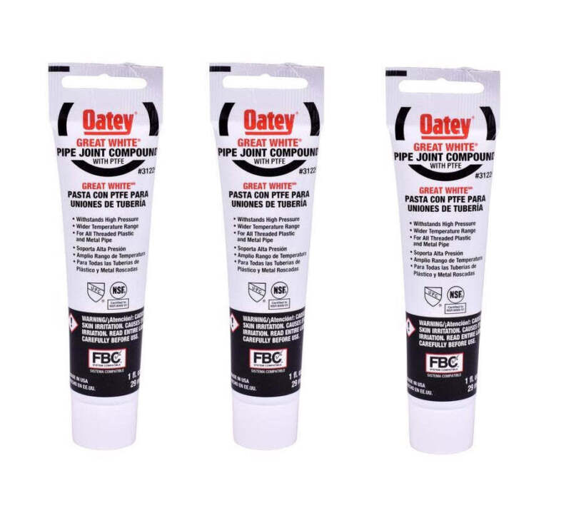 (3) Oatey #31229 Great White Pipe Joint Compound ~ 3 oz Total ~ NEW