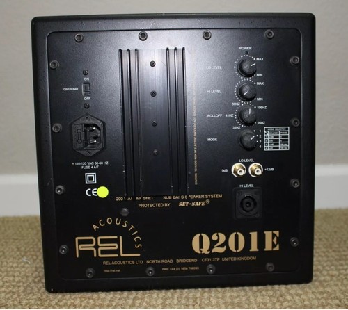 REL ACOUSTICS LTD Q201E POWERED SUB-BASE SYSTEM 200 WATTS MOSFET