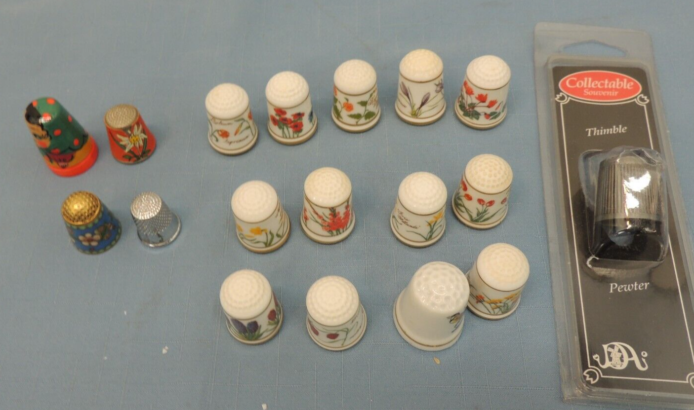 THIMBLE COLLECTION, LOT OF 18, 12 FRANKLIN MINT | eBay