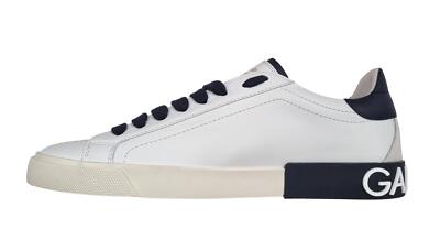 Pre-owned Dolce & Gabbana Men's Shoes Portofino Cs2203 Am779 89697 Black And White In White + Black