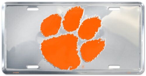Clemson Tigers Chrome Metal License Plate