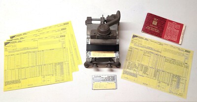 Royal Oak Pontiac Dealer I D Plate Machine w/Work Orders Protect O Plate Display