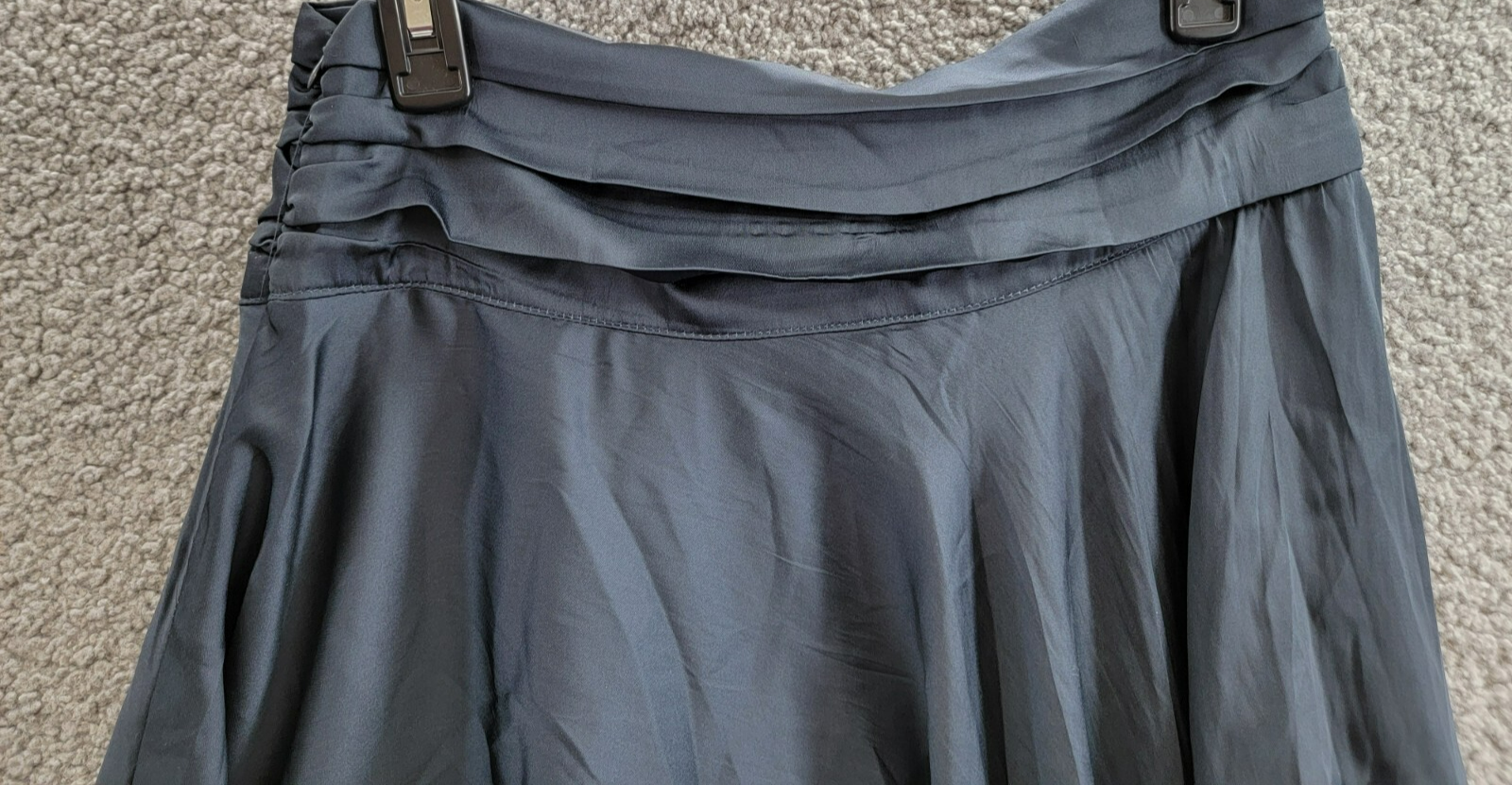 Lioness Legacy Asymmetric Skirt Women's S Navy Ruched Waist Side Zip Closure - Picture 10 of 15