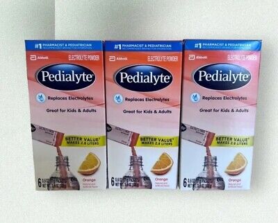 Pedialyte Electrolyte Powder, Electrolyte Drink, 18 Powder Sticks Orange Flavor