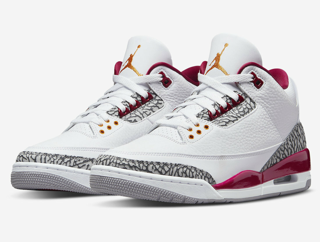 Size 13 - Jordan 3 Cardinal CT8532-126 white red cement