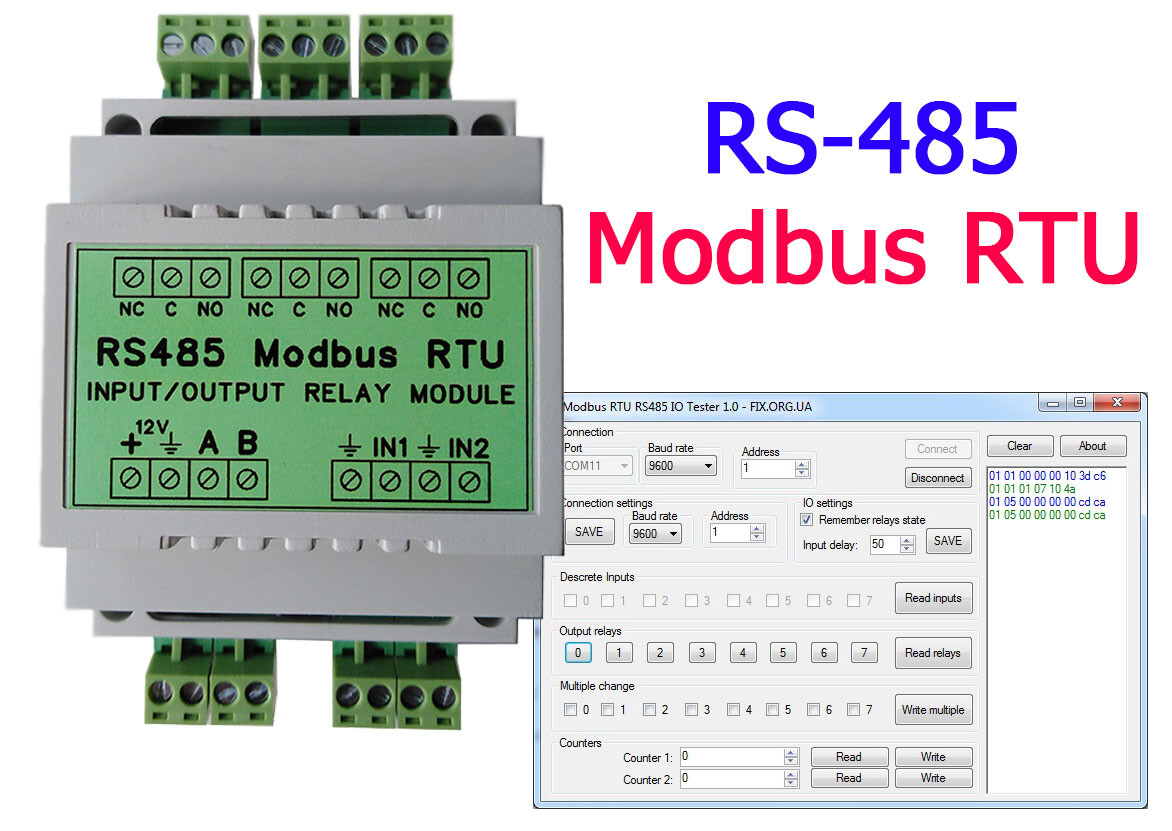 Rs485 modbus rtu схема подключения
