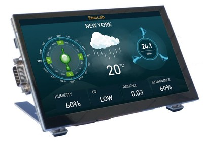ElecLab Raspberry Pi Touchscreen Monitor 7 Inch DSI Capacitive LCD Display 800x4