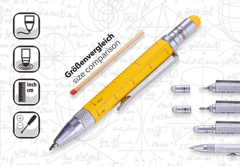 Multitasking-Kugelschreiber Inkl. 2 Ersatzminen Liliput Tool Pen By Troika