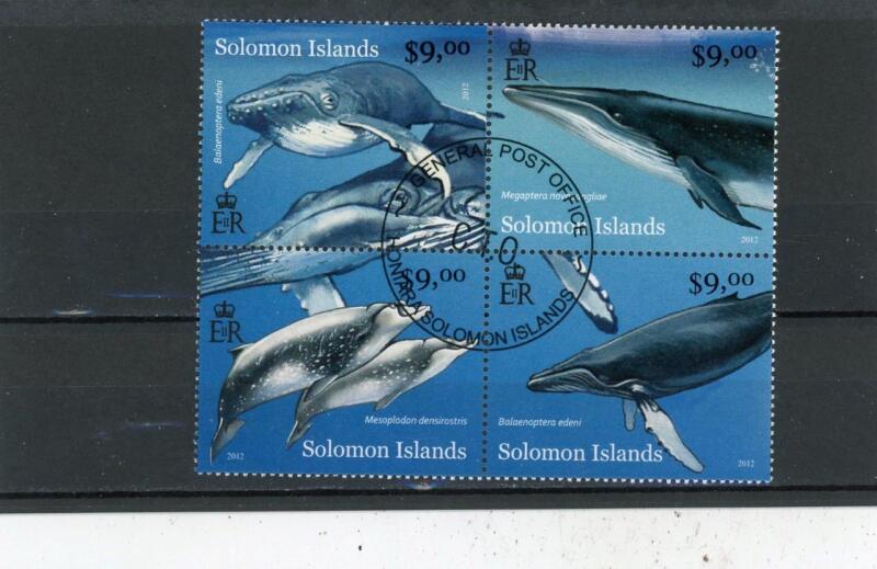 Solomon Islands 2012 Whales Fish Scott# 1179 Canceled