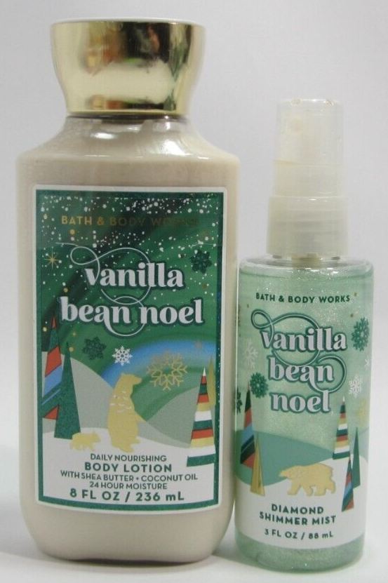 VANILLA BEAN NOEL Bath & Body Works Lotion & TRAVEL SIZE Diamond