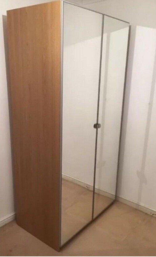 Pax Wardrobe 2 Door Mirrored Wardrobe In Cameron Toll