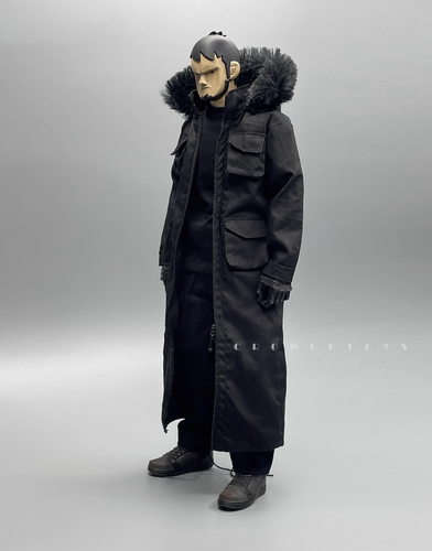 1/6 Scale Hooded Fur Collar Coat Jacket Long Coat for 12