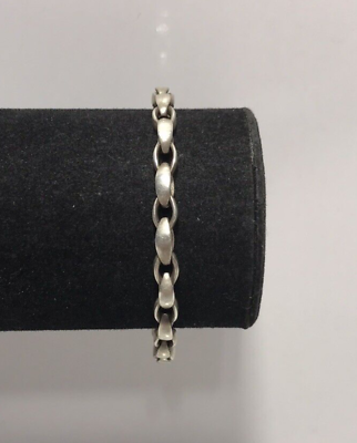 Zina Silken Link Chain Bracelet Sterling Silver 7.5in | eBay