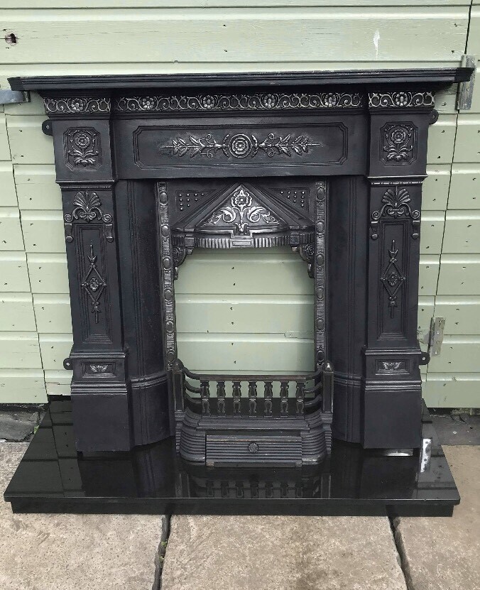 Original cast iron fireplace with Mantle in Bathgate, West Lothian