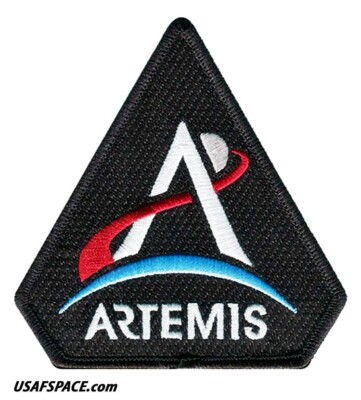 Authentic ARTEMIS PROGRAM- SLS -ORIGINAL A-B Emblem NASA- 4''-BLACK SPACE PATCH