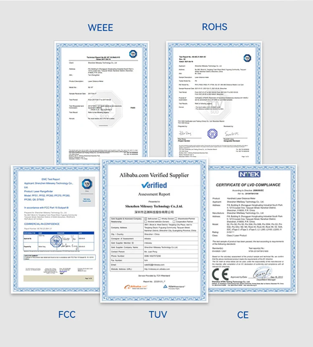 Mileseey 656 Yards Laser Rangefinder, Laser 6x23mm Range Finder Slope Flag-Lock