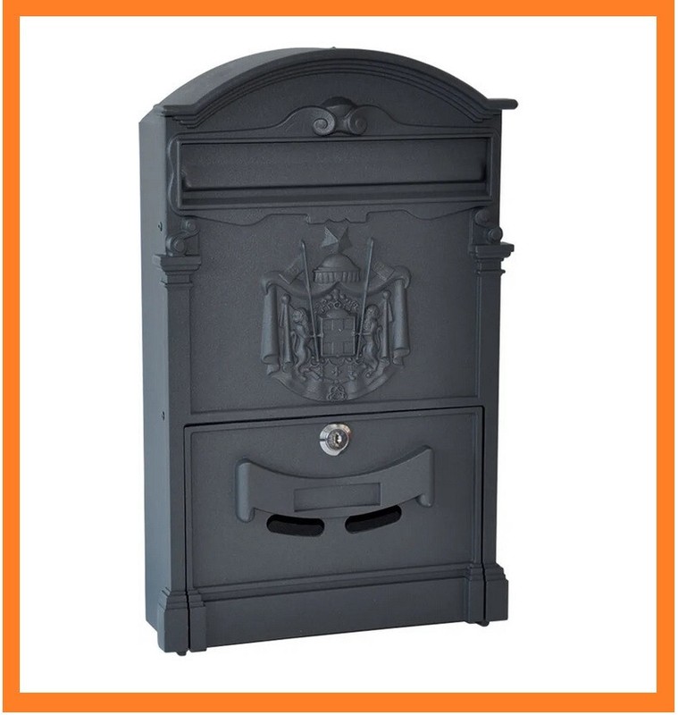 Cassetta Postale Da Esterno Artistica Per La Posta Vintage Antica Grigia