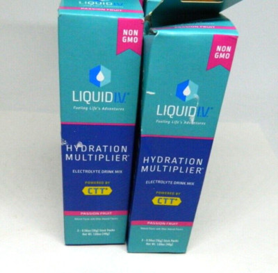 Liquid I.V. Hydration Multiplier -PASSION FRUIT Hydration Powder 18 PKS BB 2/25