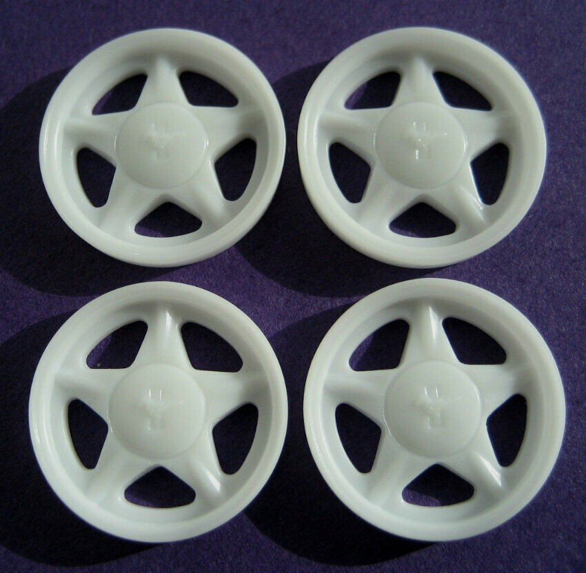 Resin 1/25 1/24 Fox Body Mustang Pony Wheels, LX 5.0 Four