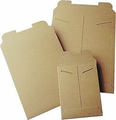 25 6 X 8 Kraft No Bend Tab Lock Mailers Rigid Flat Photo Document Paperboard